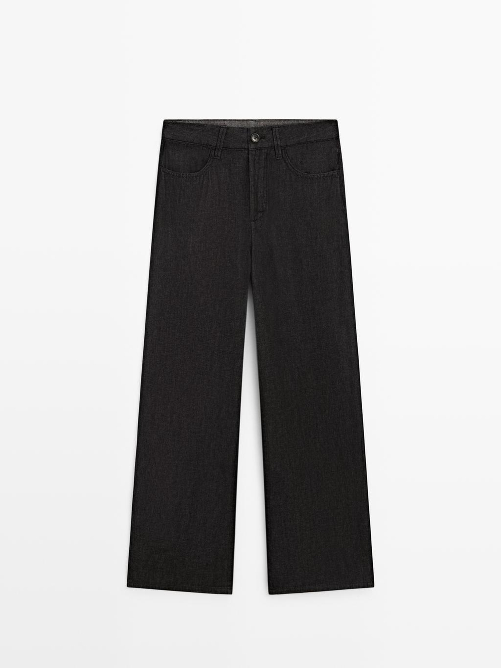 Massimo Dutti Джинсы бочкообразной формы, черный