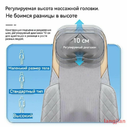Массажный матрас, с инфракрасным подогревом и роликовым массажем, для шиацу