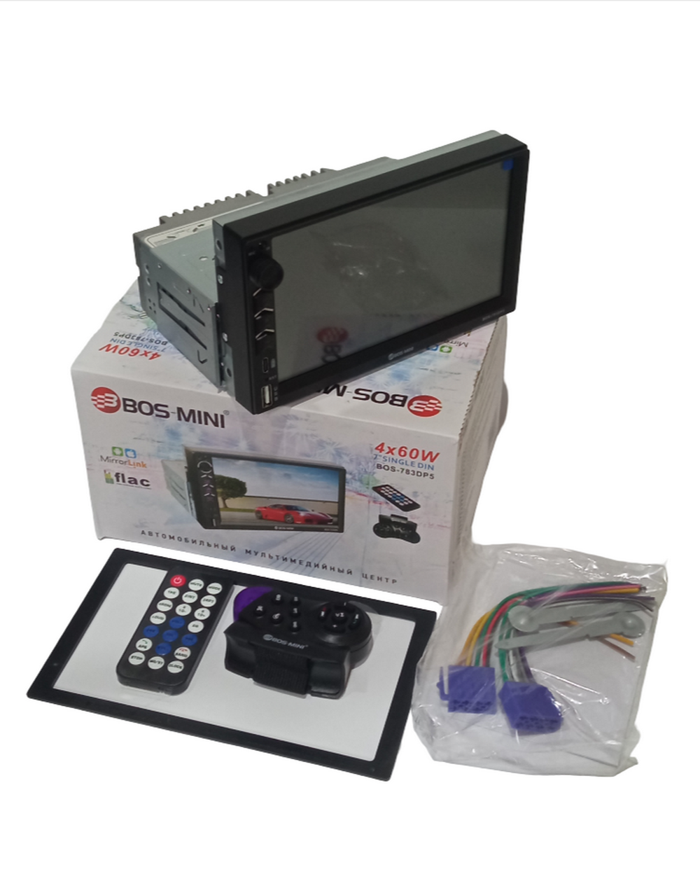 Автомагнитола 2DIN LED 7" FM/BT/MP4/MP3 плеер Bos-Mini BOS-783DP5