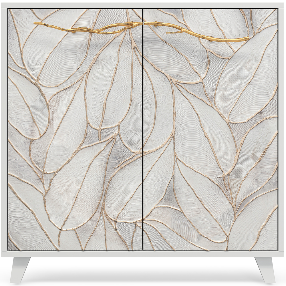 Комод Арт Сканди с 2 полками Айс Амбер