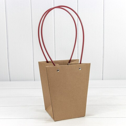 Пакет подарочный, коричневый