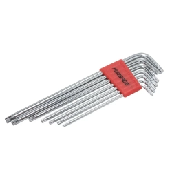 Набор ключей TORX Г-образных экстра длинных 7пр.(Т10,Т15,Т20,Т25,Т27,Т30,Т40) в пластиковом держателе Forsage F-5071XL