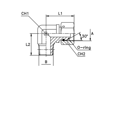 Соединение PFN90 BSP 5/8 - NPT 1/2
