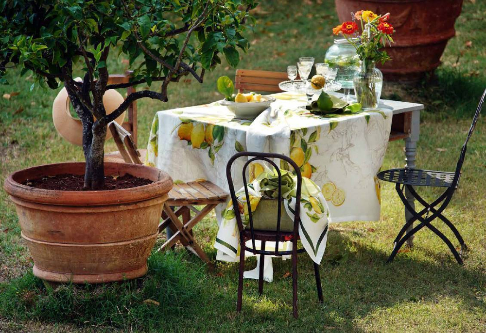 Скатерть Tessitura Toscana Telerie Lemoncello