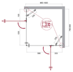 Душевой уголок BelBagno Kraft 100х80 KRAFT-AH-22-100/80-C-Cr-R профиль Хром стекло прозрачное