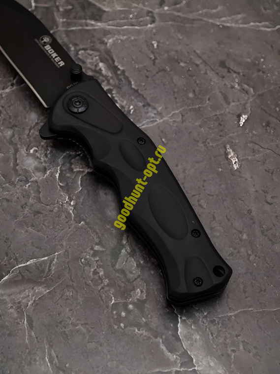 Складной нож тактический BOKER Черный матовый