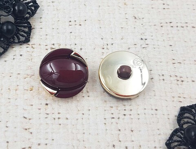 Пуговицы костюмные, d 2 см, вишнёвый