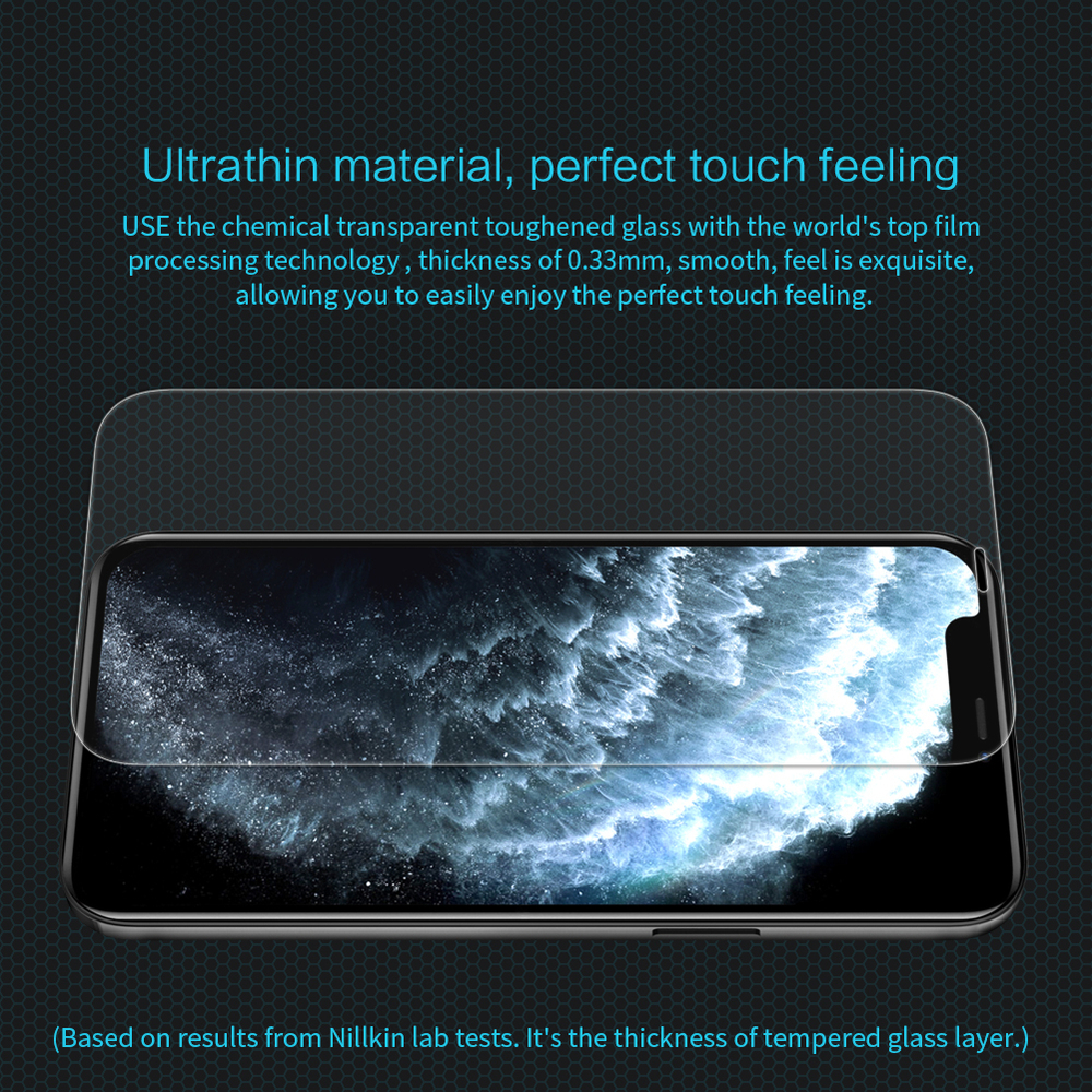 Защитное стекло с прозрачными рамками от Nillkin для iPhone 12 mini, серия H Anti-Explosion Glass Screen Protector