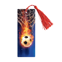 Закладка для книг 3D с линейкой, 150*55мм, ArtSpace "Fire ball", декоративный шнурок 3D_45132