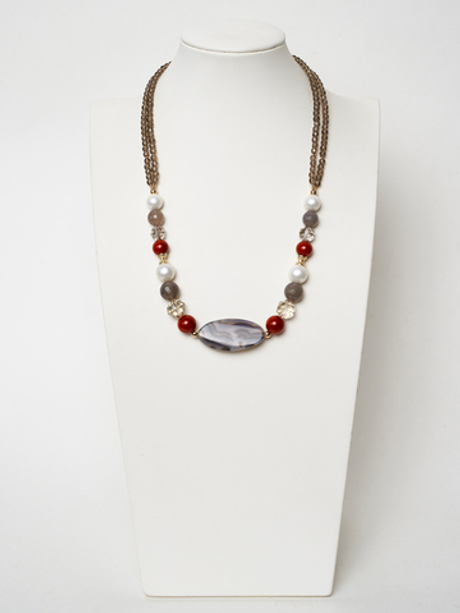 10155561 Колье Роман с камнем