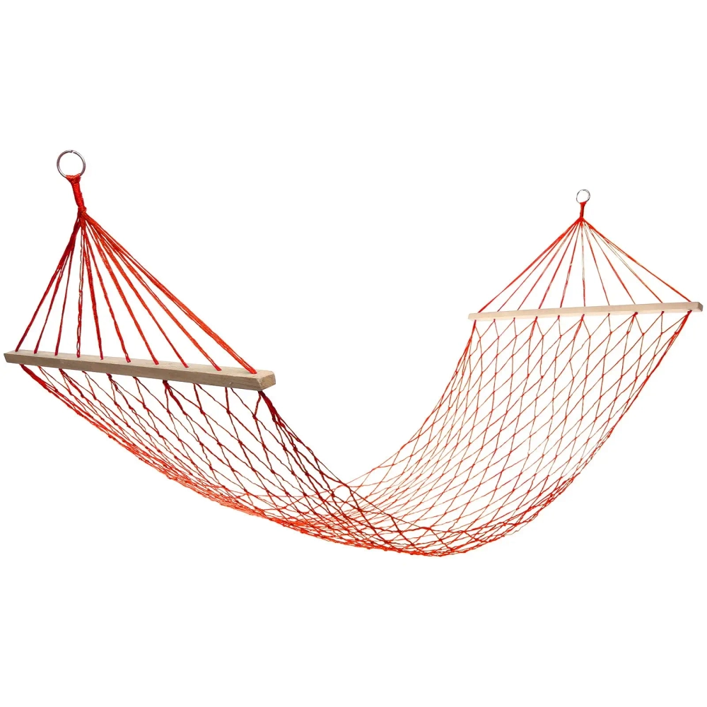 Гамак 200*80 см плетеный с перекладиной, нейлон