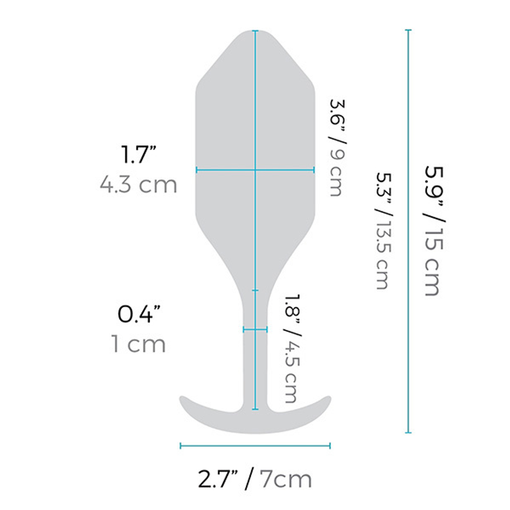 Черная пробка для ношения с вибрацией 15см b-Vibe Vibrating Snug Plug 4 BV-015-BLK