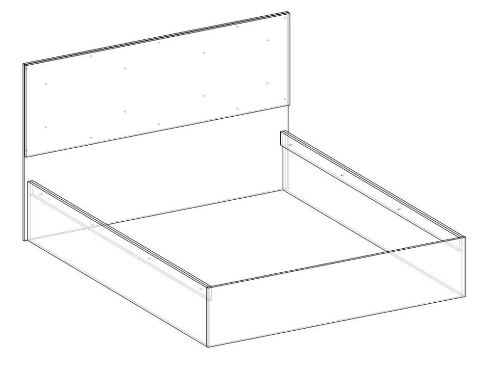 Виктория Кровать 1600 мягкое изголовье без орт.осн.