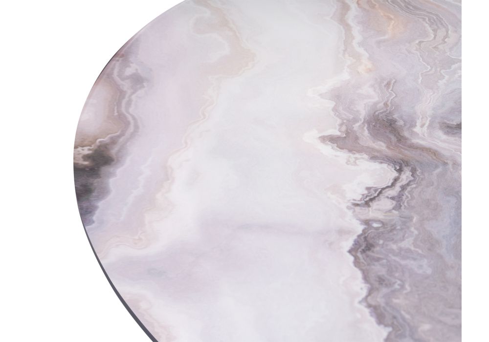 Стеклянный стол Вернер 115х75 серо-коричневый агат / графит