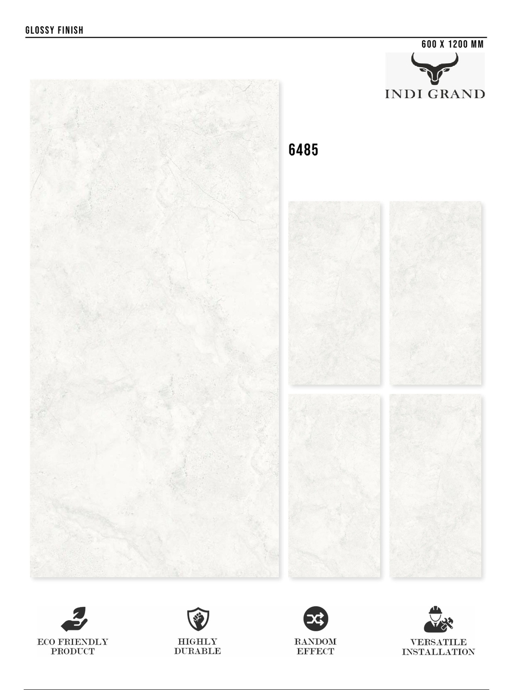 Керамогранит glossy №6, 60х120, 6485