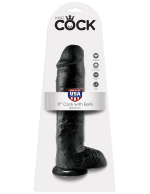 Фаллоимитатор на присоске 11 черный King Cock