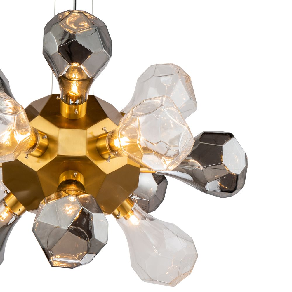 Люстра KR1197P-12 smoky/clear