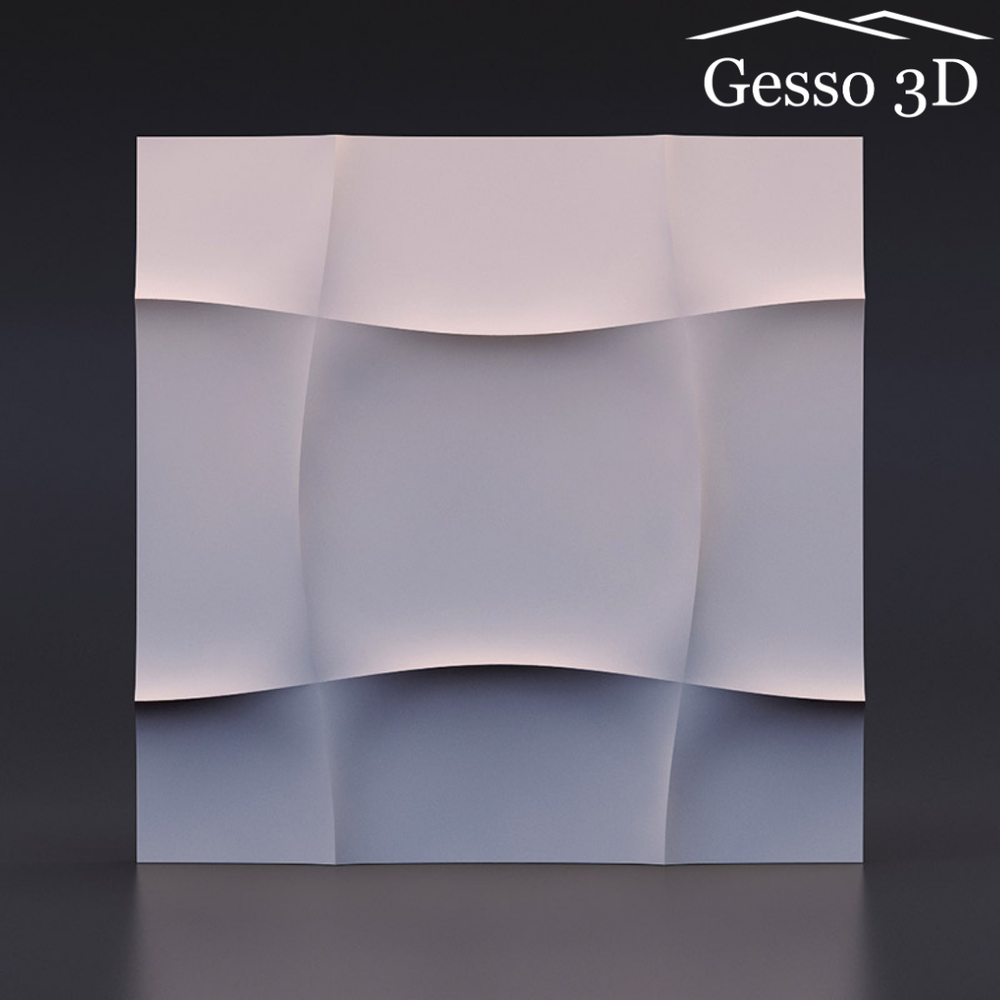 Гипсовая 3D панель Мягкий квадрат