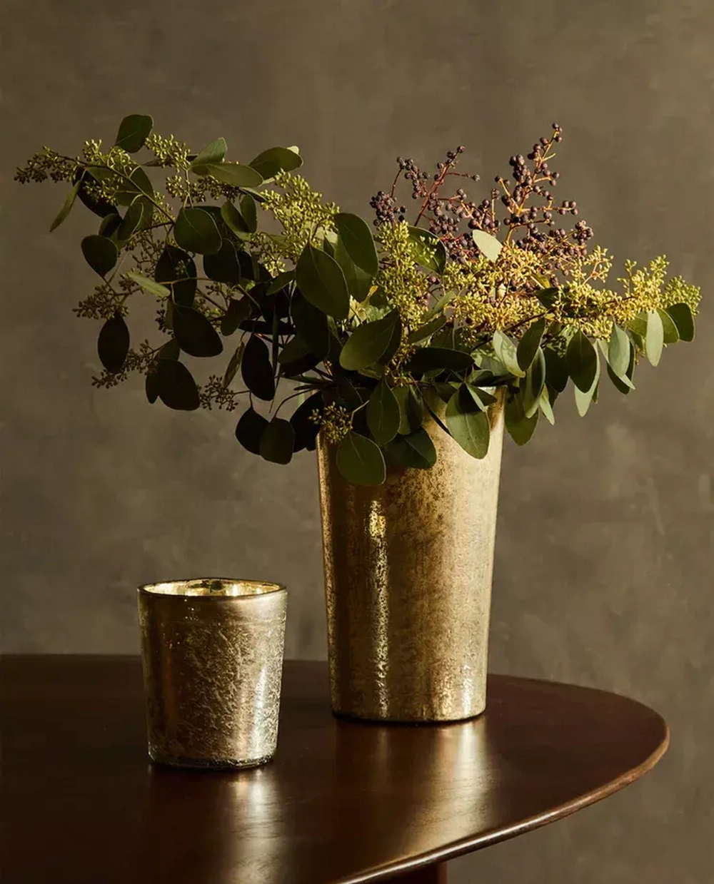 ZARA HOME ХРУСТАЛЬНАЯ ВАЗА, СЕРЕБРО