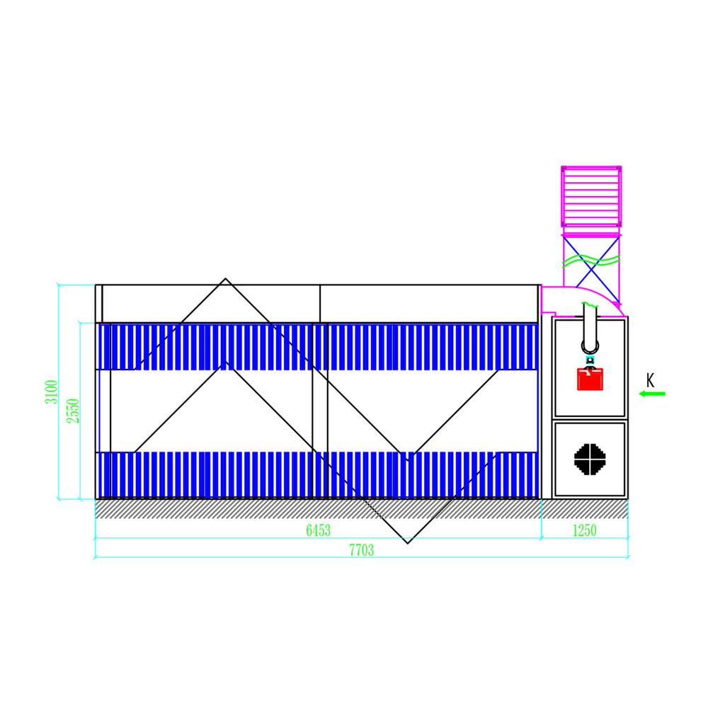 WDK-510M Пост подготовки с двумя полосами решёток для монтажа на приямок, с функией подогрева