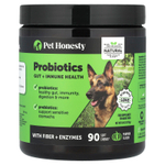 Pet Honesty, Пробиотики, для взрослых собак, тыква, 90 жевательных таблеток, 270 г (9,5 унции)