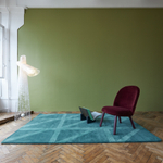 Ковер шерстяной ручной работы geometric dance зеленого цвета, 200х280 см