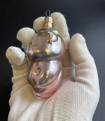 Ёлочная игрушка Поросёнок, герои сказки, стекло, подвесная, винтаж СССР 1960-1980 гг
