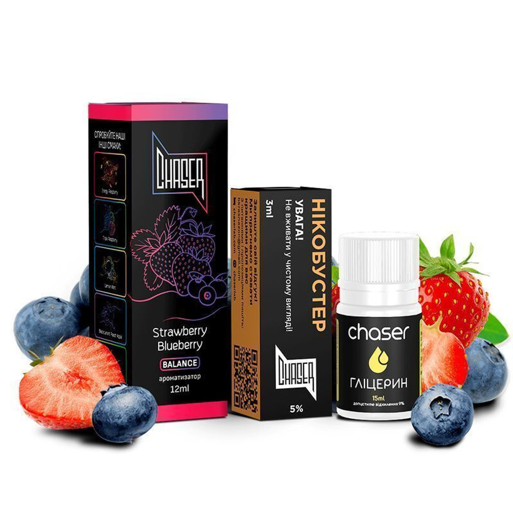 Chaser BLACK - Strawberry Blueberry (30ml, 5% nic)
