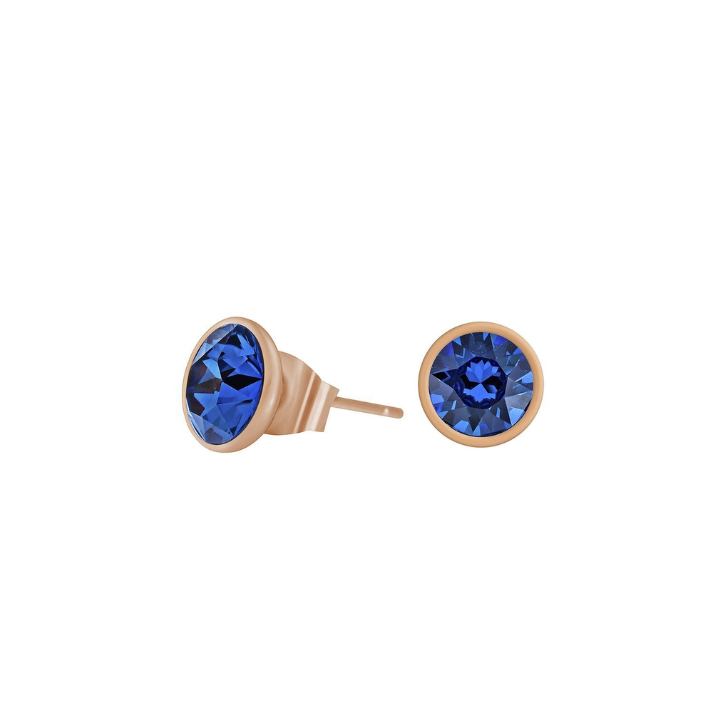 Серьги-пусеты Fiore Luna Capri Blue SWE298 CB RG