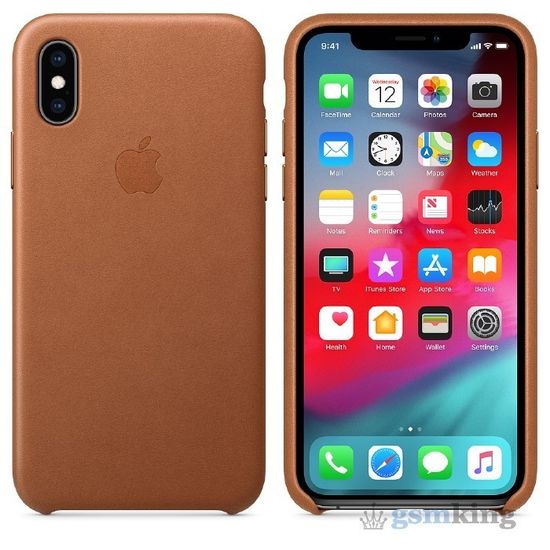 Leather Case iPhone XS Max Saddle Brown (Золотисто-коричневый)
