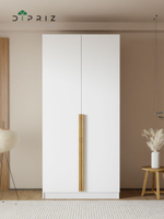 Шкаф распашной двухдверный Джамбо+, белый, 215х100х58