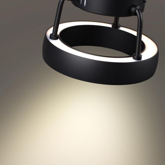 359398 OVER NT24 278 черный Светильник накладной светодиодный IP20 LED 12W вниз/5W вверх 220V 1360Лм 3000K TURN