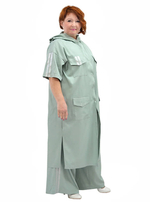 Удлинённая рубашка из тенсела Полынь