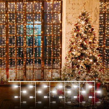 Новогодняя гирлянда занавес 200-002 2*3м IP20 белый Elektrostandard