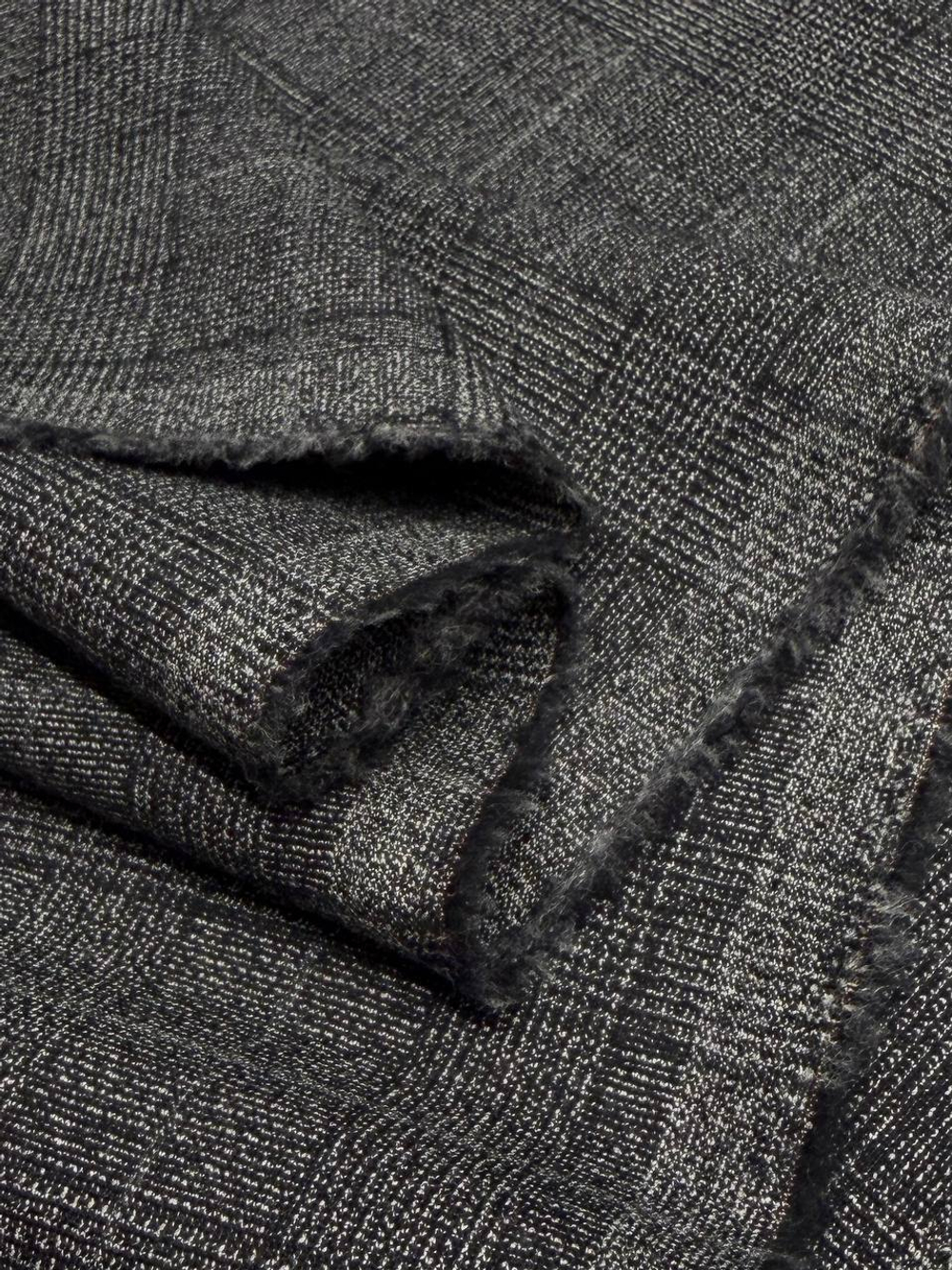 Шерсть костюмно-плательная Guabello 1815 графитовая в клетку