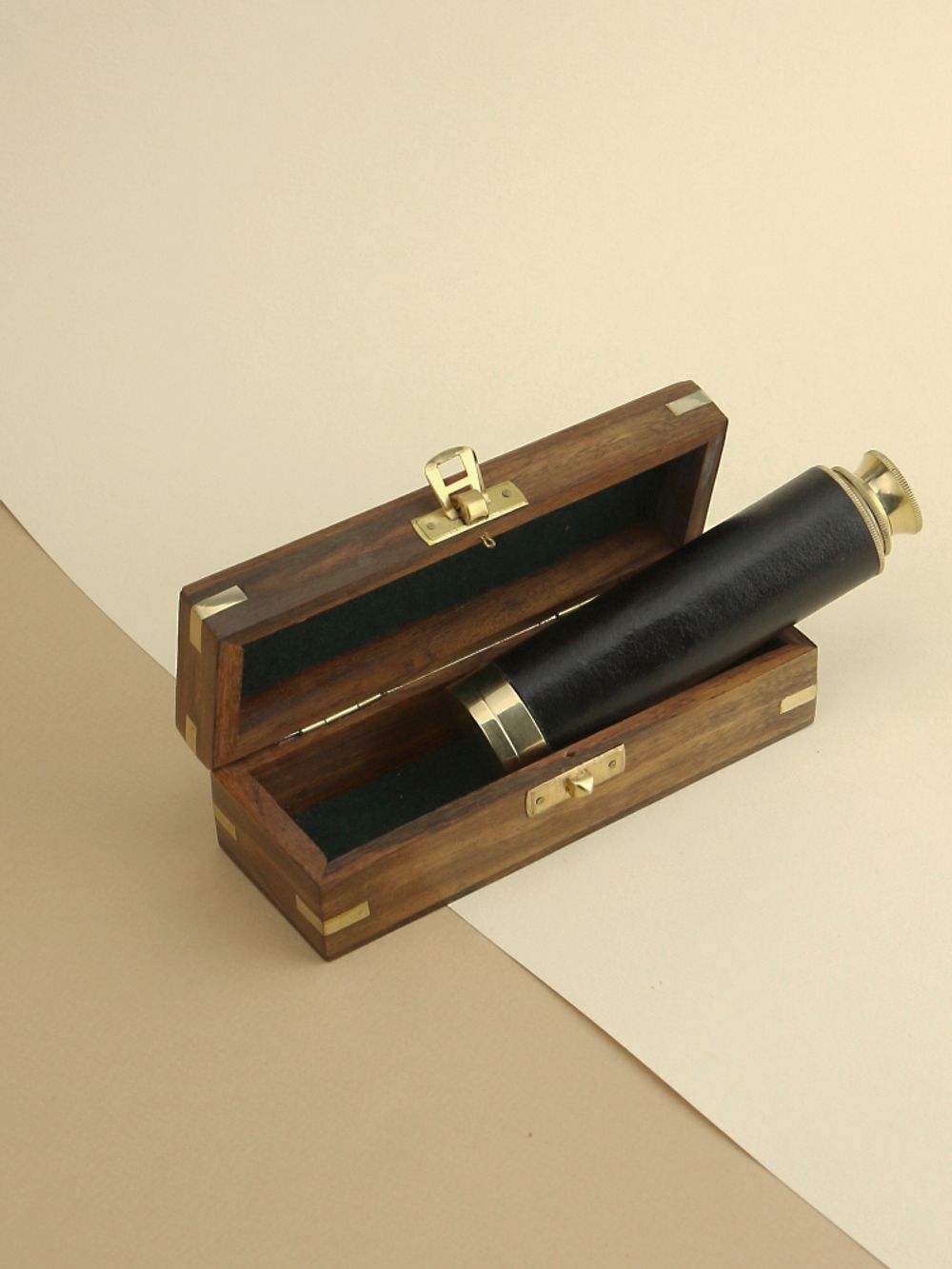 Nautical Подзорная труба в деревянном футляре