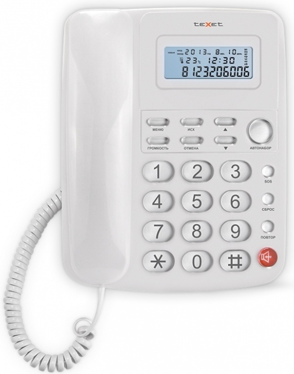 Проводной телефон TEXET TX-250 белый