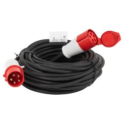 Удлинитель силовой ЭРА IND380-U-1e-5x2,5-30m-IP44 на 380В в бухте 1 розетка CEE 5P 30м КГ 5х2,5 32A IP44 | Силовые удлинители