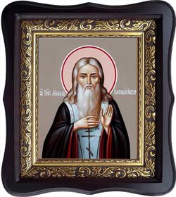 Михаил Клопский, Новгородский, Христа ради юродивый Преподобный. Икона на холсте.