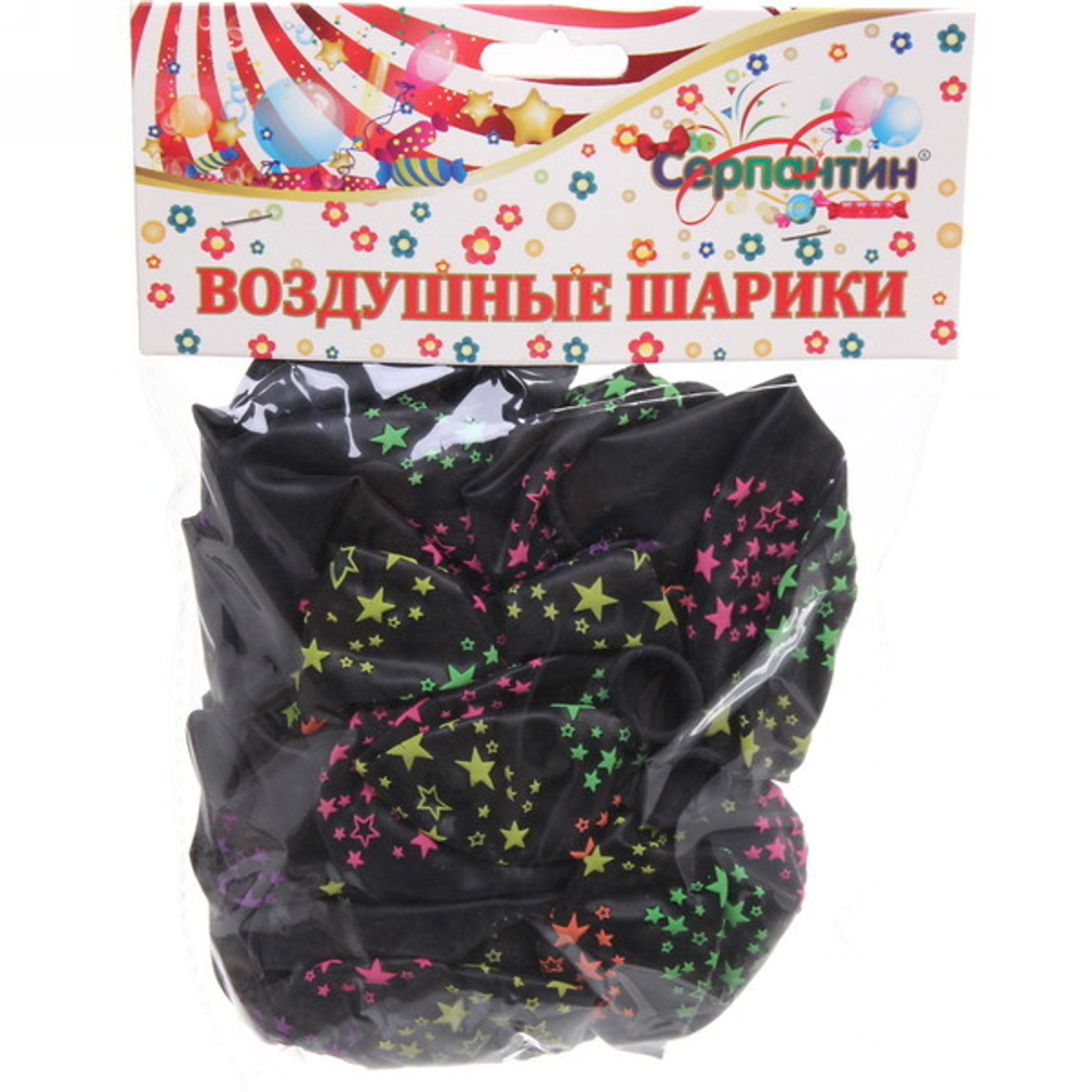 Воздушные шары 25 шт, 12»/25см «Звёздный вечер»