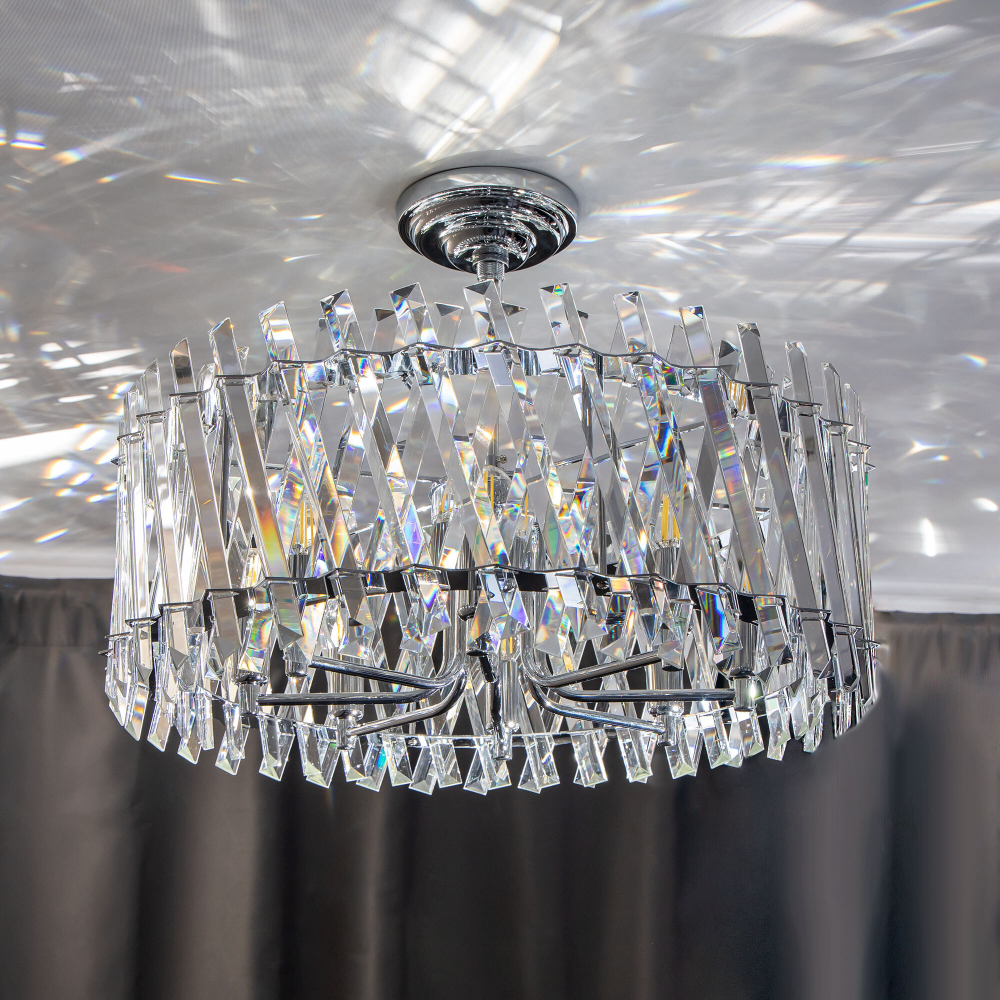 Citilux Ингвар CL334281 Люстра подвесная хрустальная Хром