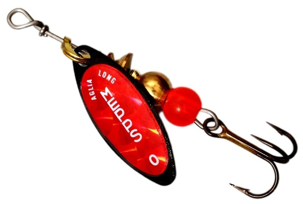 Блесна для рыбалки вращающаяся Mepps AGLIA LONG REDBO