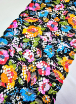 Кружево эластичное черное/мультиколор К017