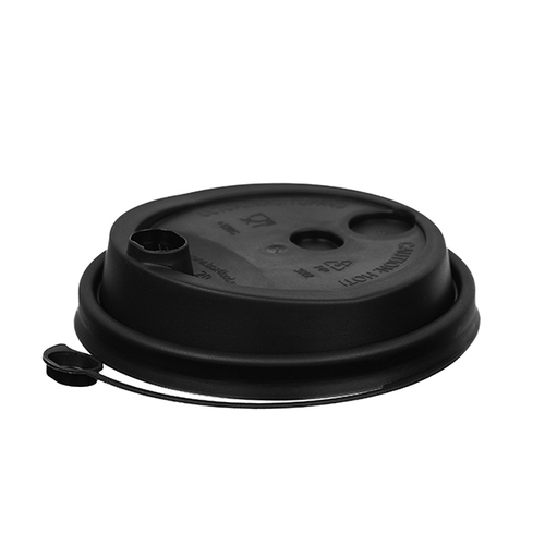 Крышка с питейником закрыв носик d-80 (1000шт) Черная (ВЗЛП)