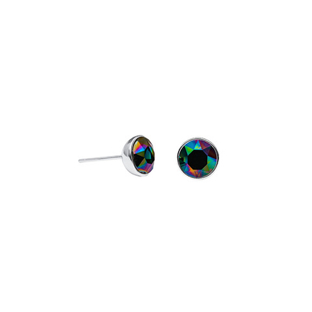 Серьги-пусеты Fiore Luna Crystal Rainbow Dark SWE298 CRD S