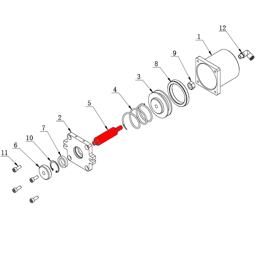 Шток блокирующего цилиндра V730