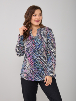 Блузка БЛ-22/тсиний-хамелеон
