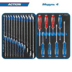 KING TONY (934-327MRV) Набор инструментов "ACTION" в красной тележке, 327 предметов