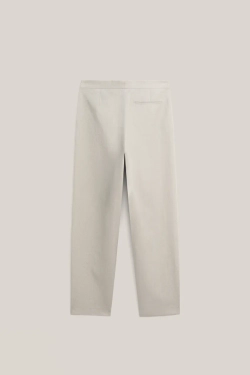 Massimo Dutti Льняные брюки от костюма с декоративной отделкой на талии - Limited Edition, серый