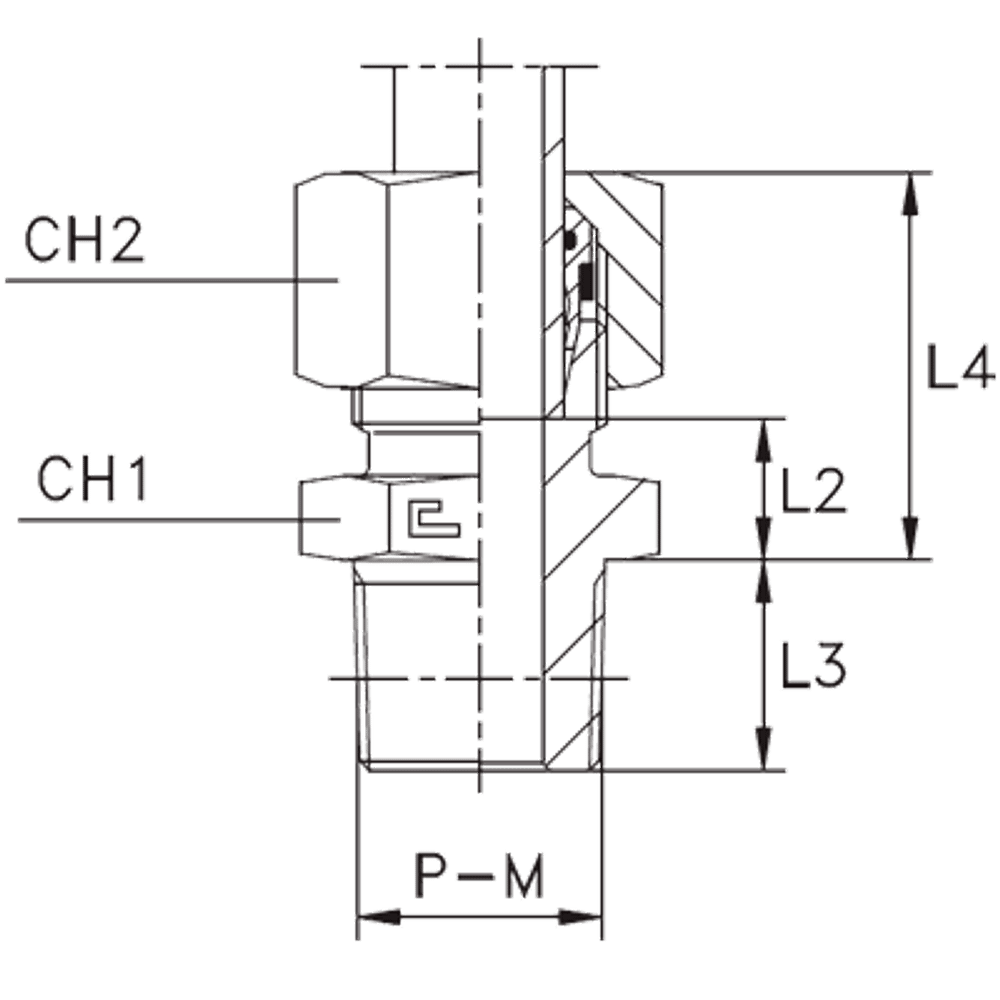 Штуцер FC DL08 NPT 1/4 (в сборе, нерж.)